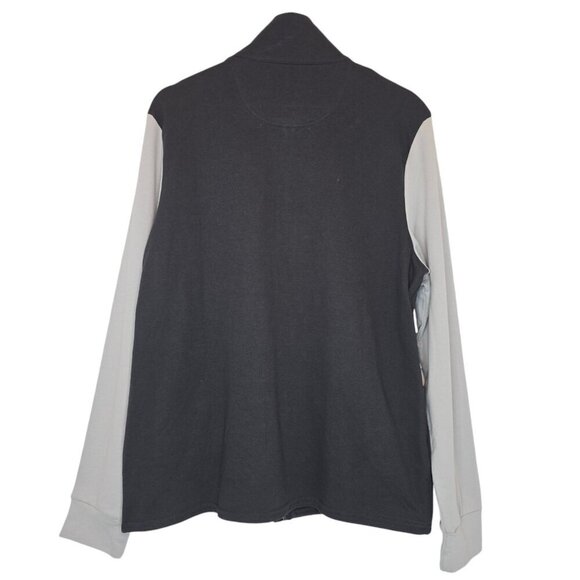 KENNETH COLE NY Gray Colorblock Zip Cotton Jacket Stand Collar Men Medium Sporty - Picture 7 of 14